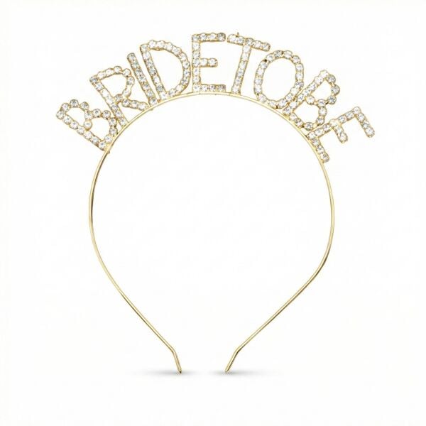 TAÇ TAŞLI METAL BRİDE TO BE GOLD