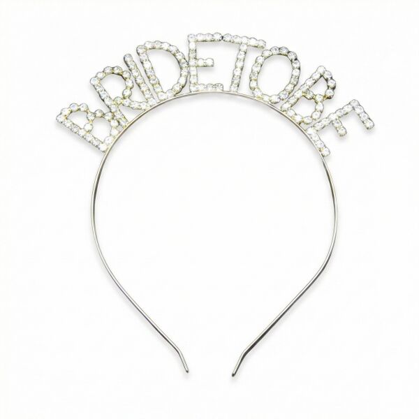 TAÇ TAŞLI METAL BRİDE TO BE GÜMÜŞ