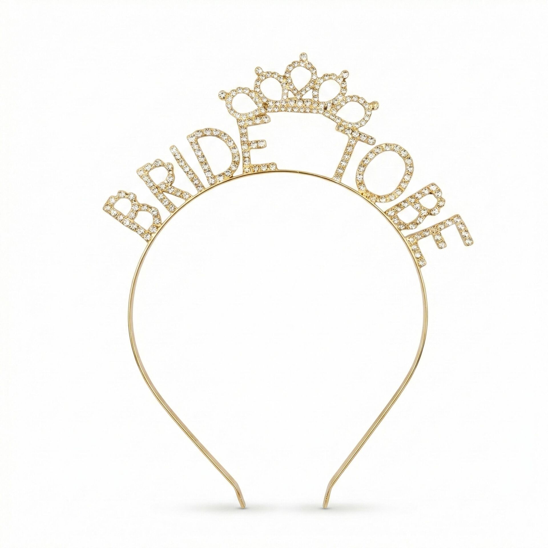TAÇ TAŞLI METAL BRİDE TO BE KRALİÇE GOLD