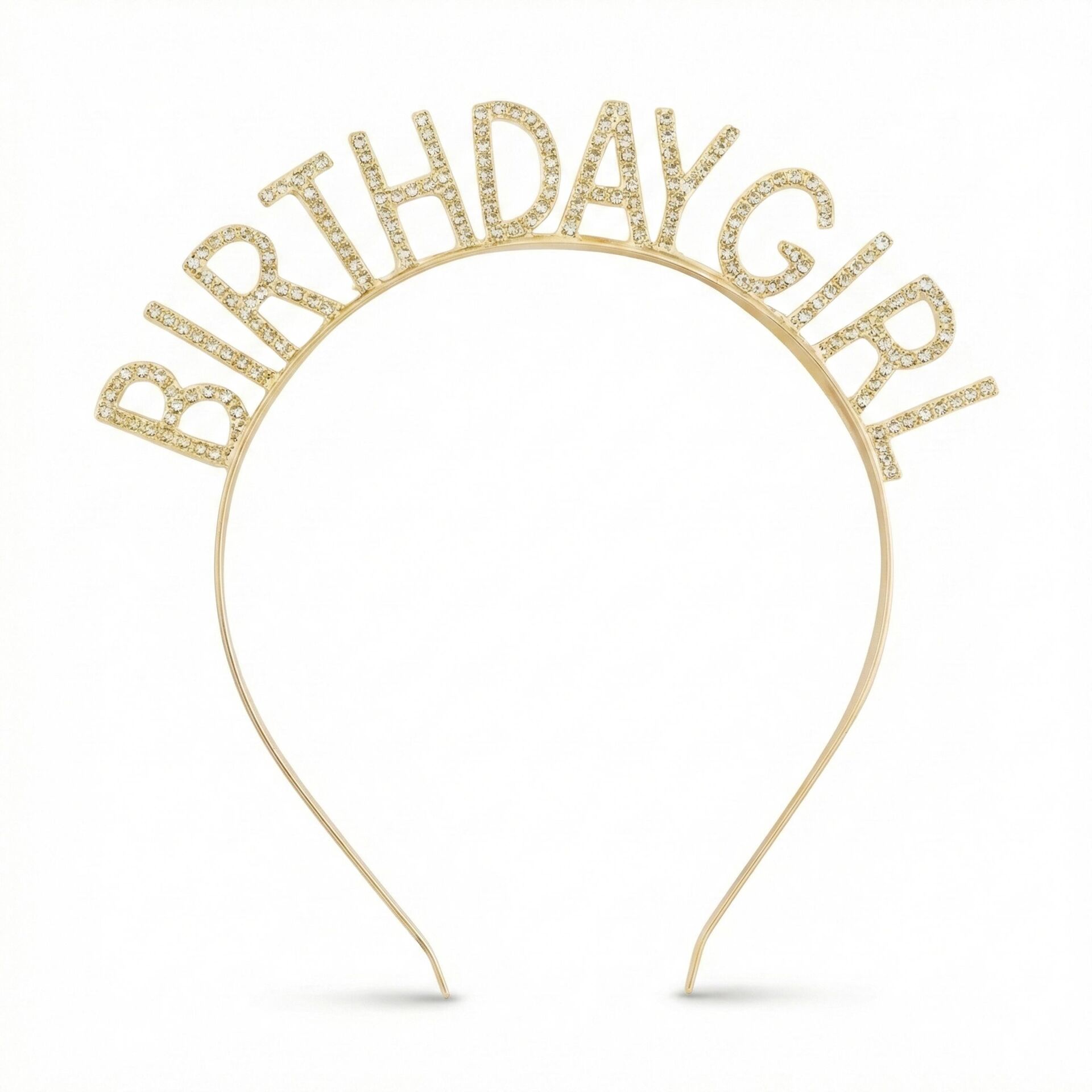 TAÇ TAŞLI METAL BİRTHDAY GİRL GOLD