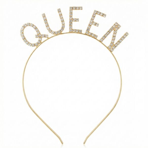 TAÇ TAŞLI METAL QUEEN GOLD