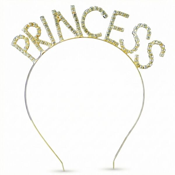 TAÇ TAŞLI METAL PRİNCESS GOLD