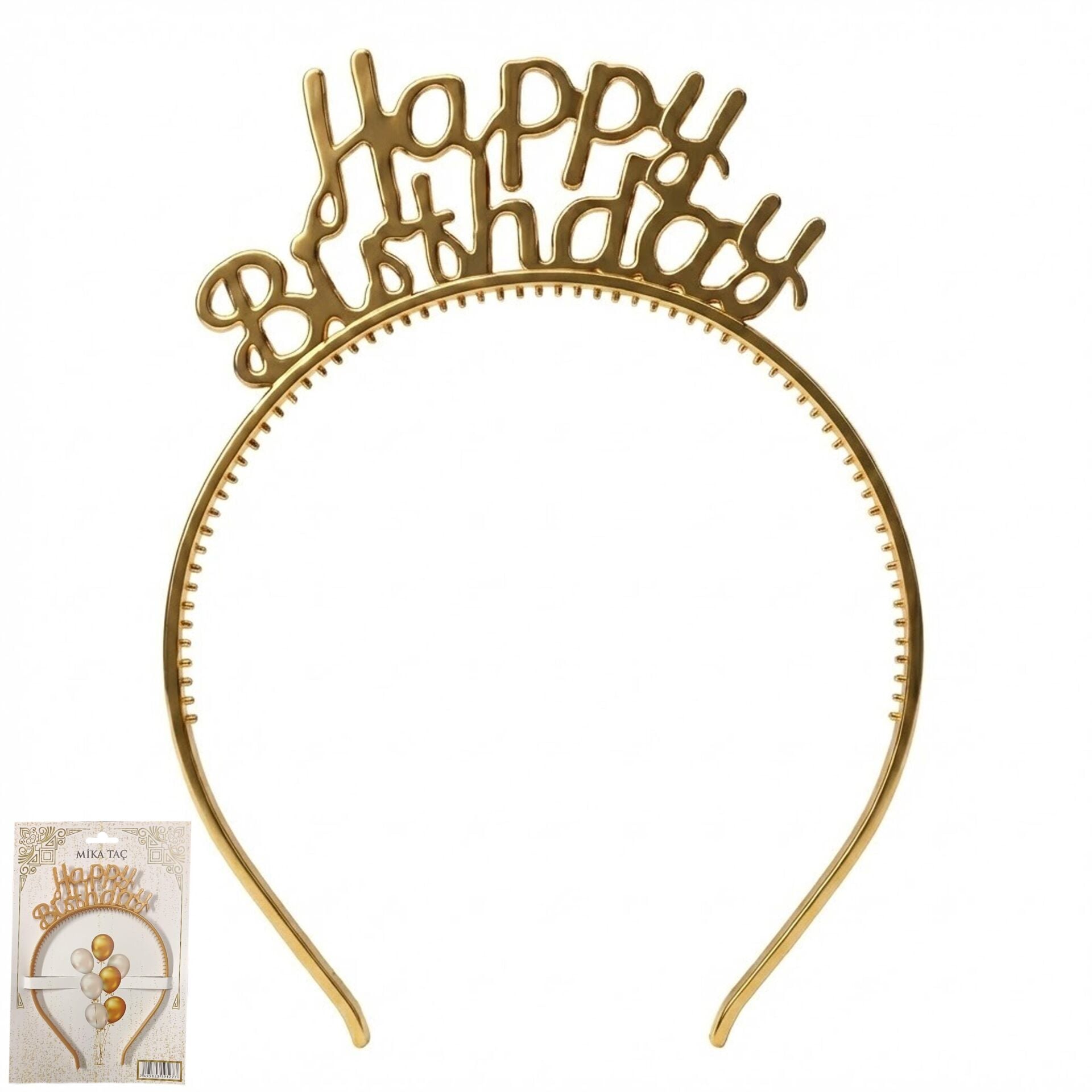 PLS RENKLİ TAÇ HAPPY BİRTHDAY GOLD
