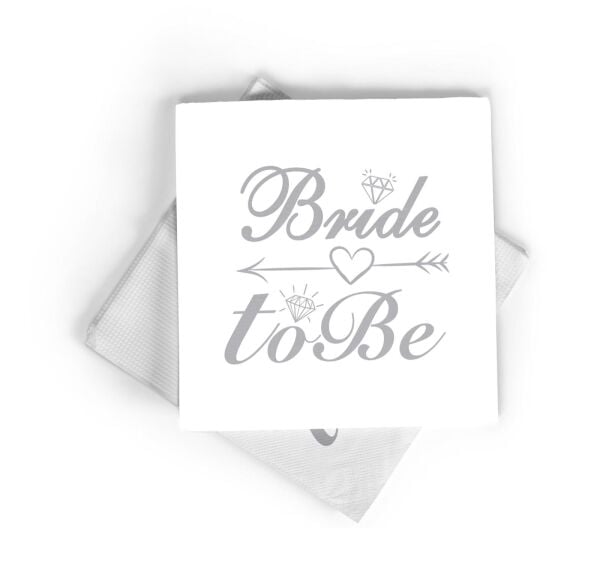 BASKILI PEÇETE BREDE TO BE BEYAZ / GÜMÜŞ