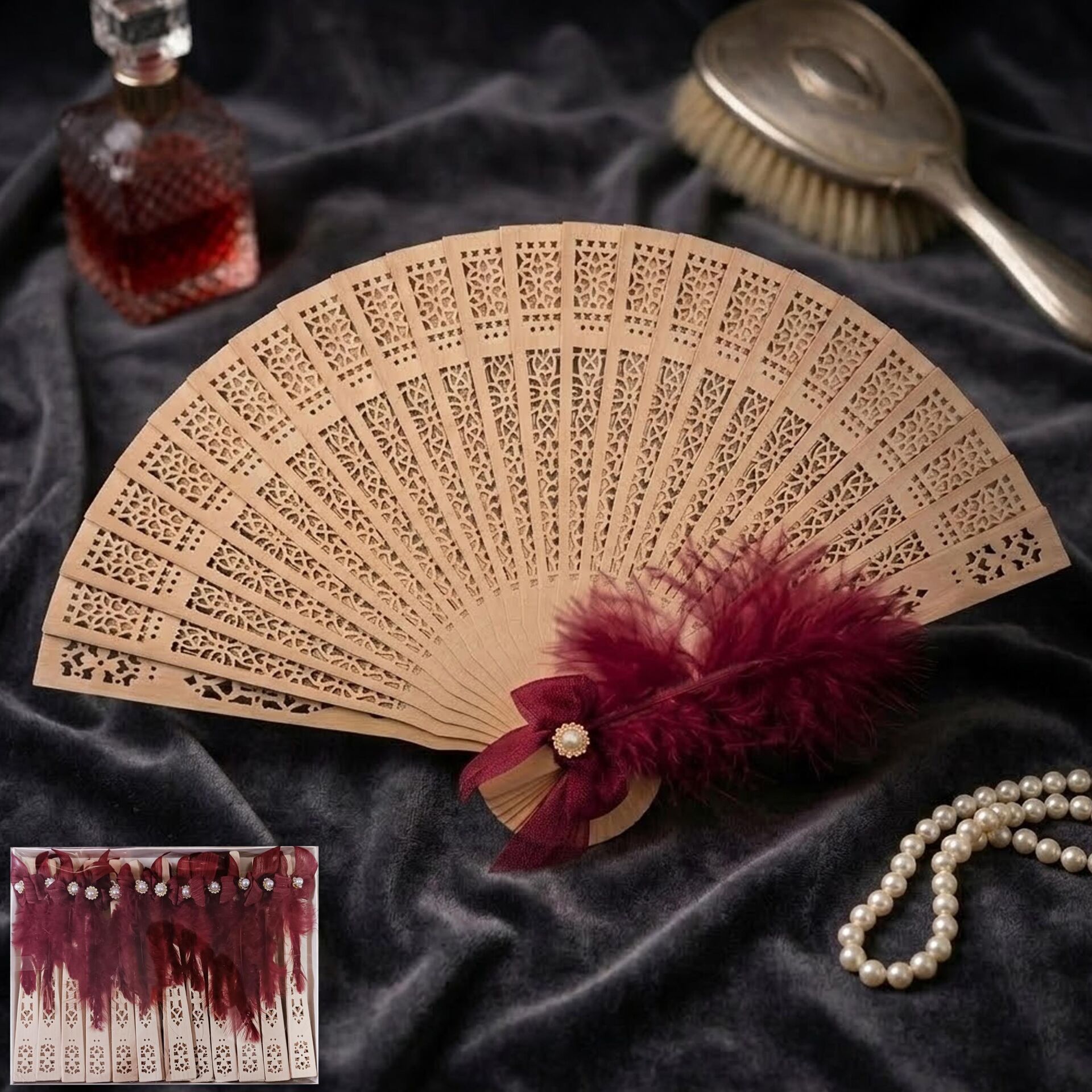 YELPAZE AHŞAP BORDO FİYONK 12 Lİ