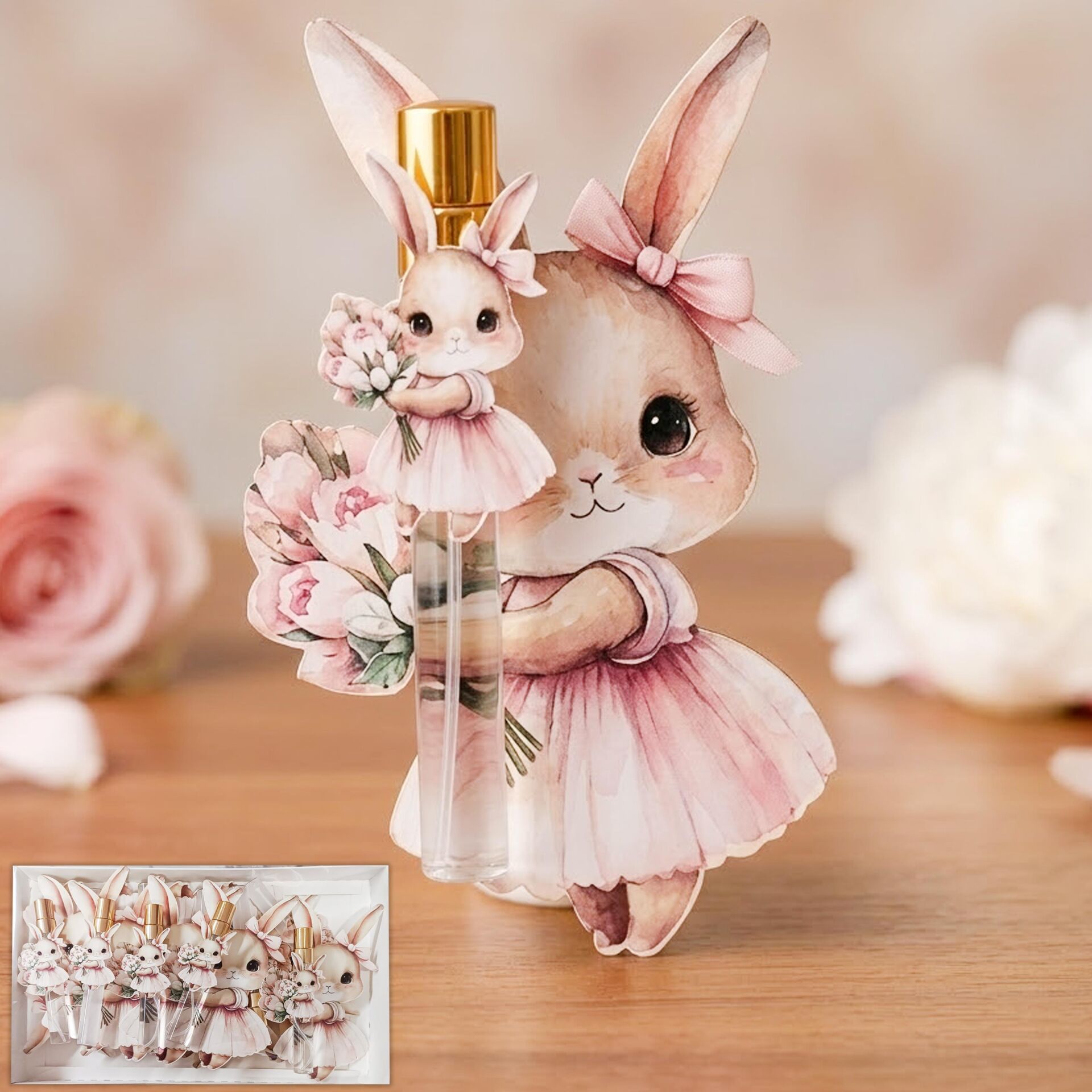 ŞİŞE FISFIS SÜSLÜ TAVŞAN 15 Lİ