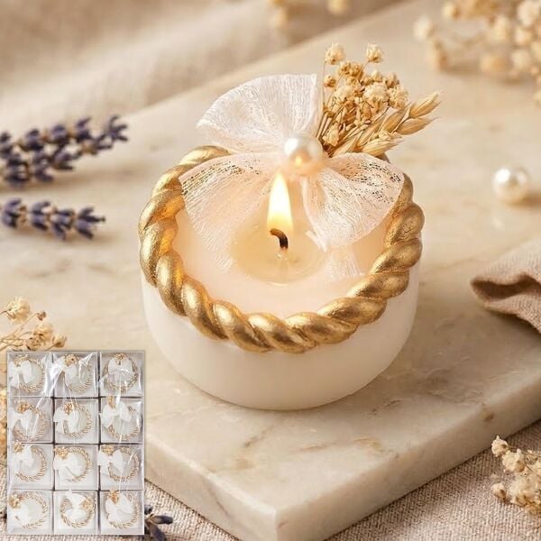 MUM TN POLYESTER VARAKLI MUMLUK ÖRGÜ SÜSLÜ 12 Lİ