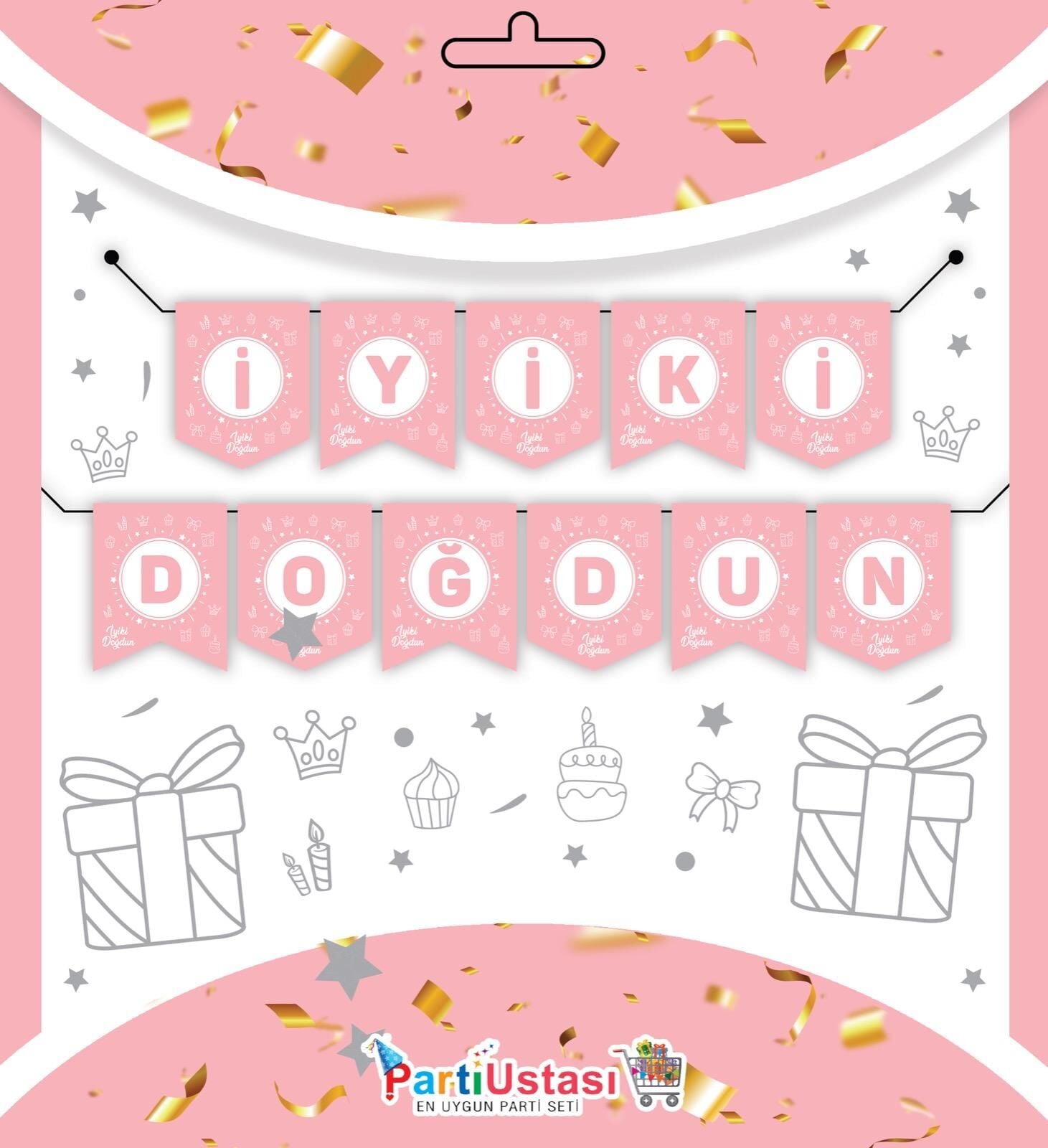 YAZI ZARF BANNER SOFT PEMBE