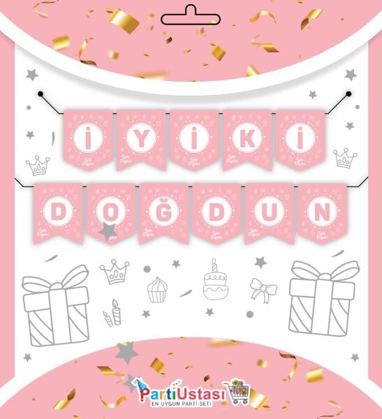 YAZI ZARF BANNER SOFT PEMBE