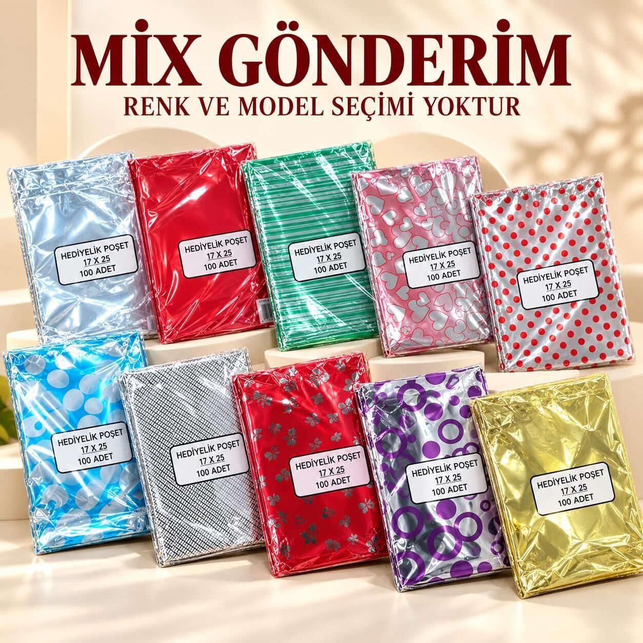 HEDİYELİK POŞET 17 x 25h 100 lü