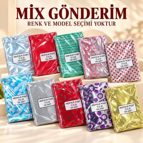HEDİYELİK POŞET 17 x 25h 100 lü