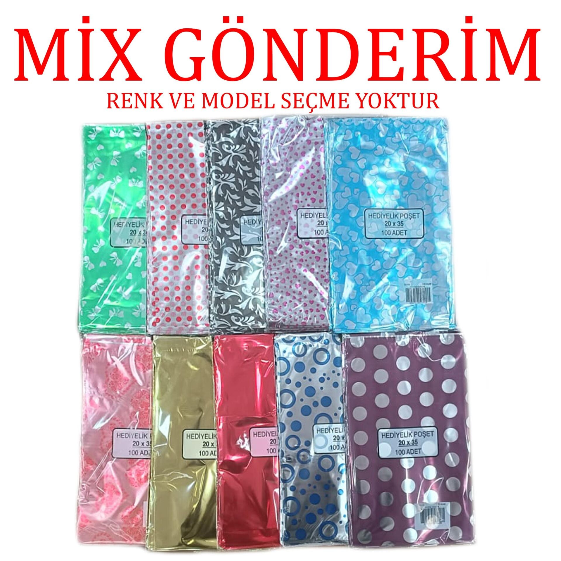 HEDİYELİK POŞET 20 x 35h 100 lü