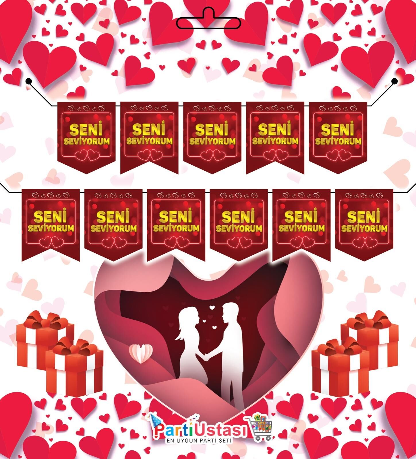 YAZI ZARF BANNER SENİ SEVİYORUM