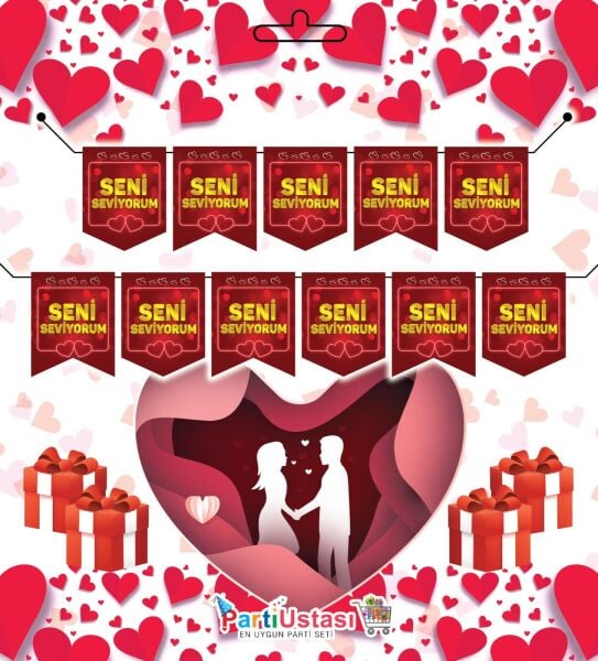 YAZI ZARF BANNER SENİ SEVİYORUM