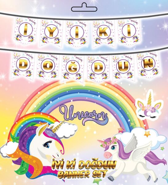 YAZI ZARF BANNER UNİCORN YENİ