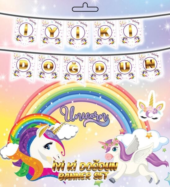 YAZI ZARF BANNER UNİCORN YENİ