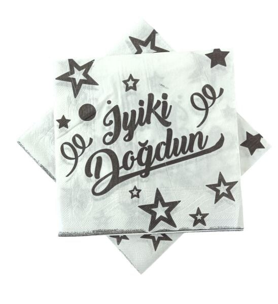 BASKILI PEÇETE İ.DOĞDUN BEYAZ SİYAH