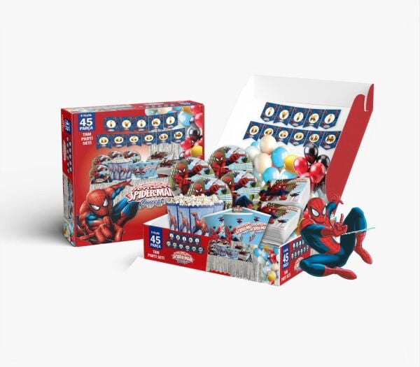 PARTİ SETİ 8 KİŞİLİK SPİDERMAN