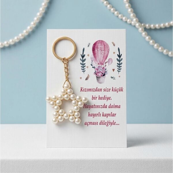 ANAHTARLIK İNCİLİ YILDIZ 25 Lİ NO:07