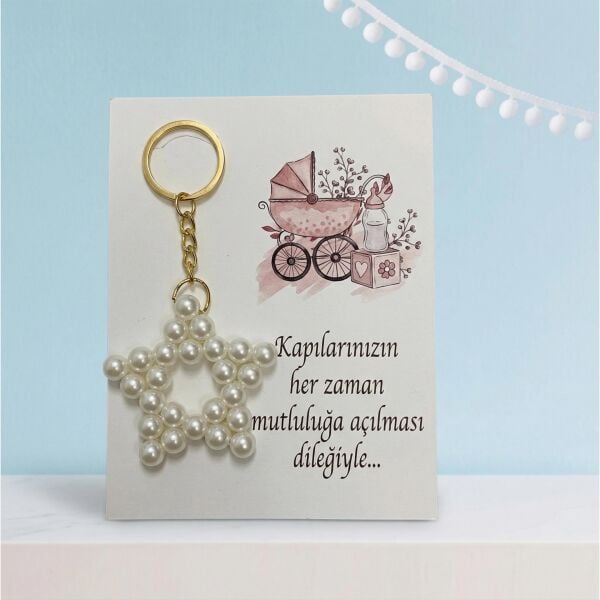 ANAHTARLIK İNCİLİ YILDIZ 25 Lİ NO:11