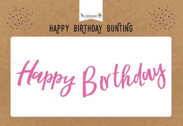 KOREOGRAFİ HAPPY BİRTHDAY BANNER PEMBE