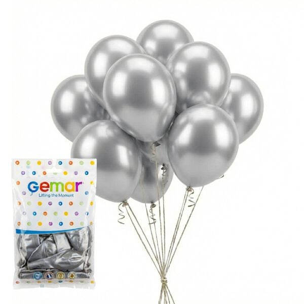 BALON METALİK GÜMÜŞ 100 LÜ