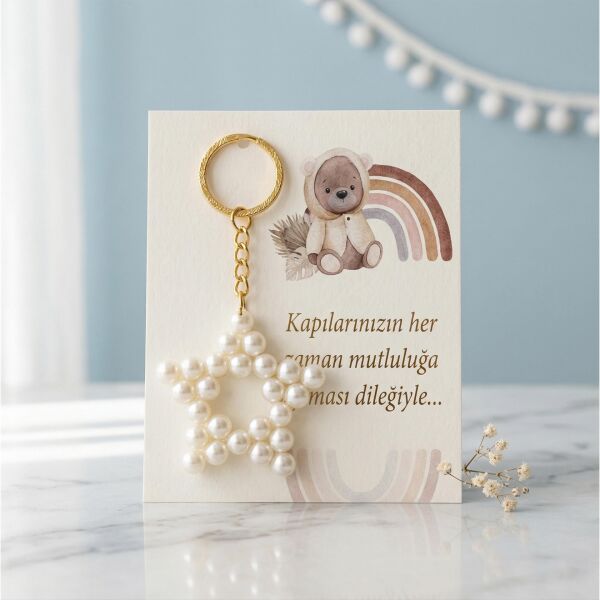 ANAHTARLIK İNCİLİ YILDIZ 25 Lİ NO:01