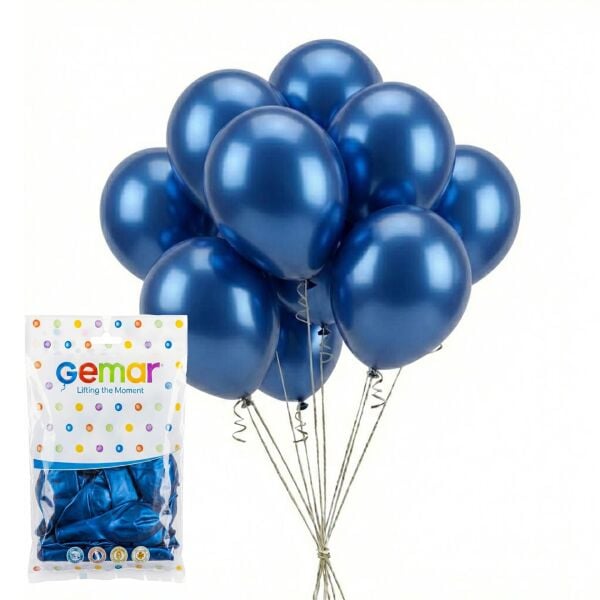 BALON METALİK MAVİ KOYU 100 LÜ