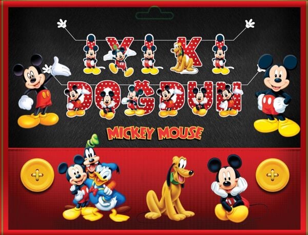 YAZI 3D BANNER MİCKEY