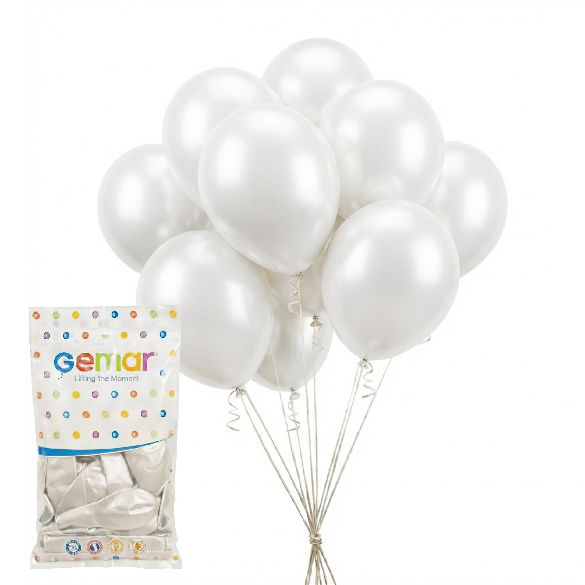 BALON METALİK BEYAZ 100lü