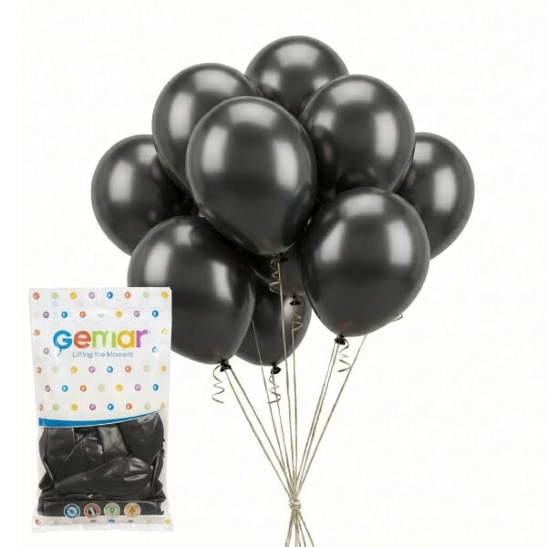 BALON METALİK SİYAH 100 LÜ