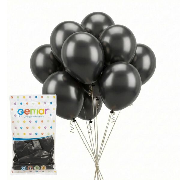BALON METALİK SİYAH 100 LÜ