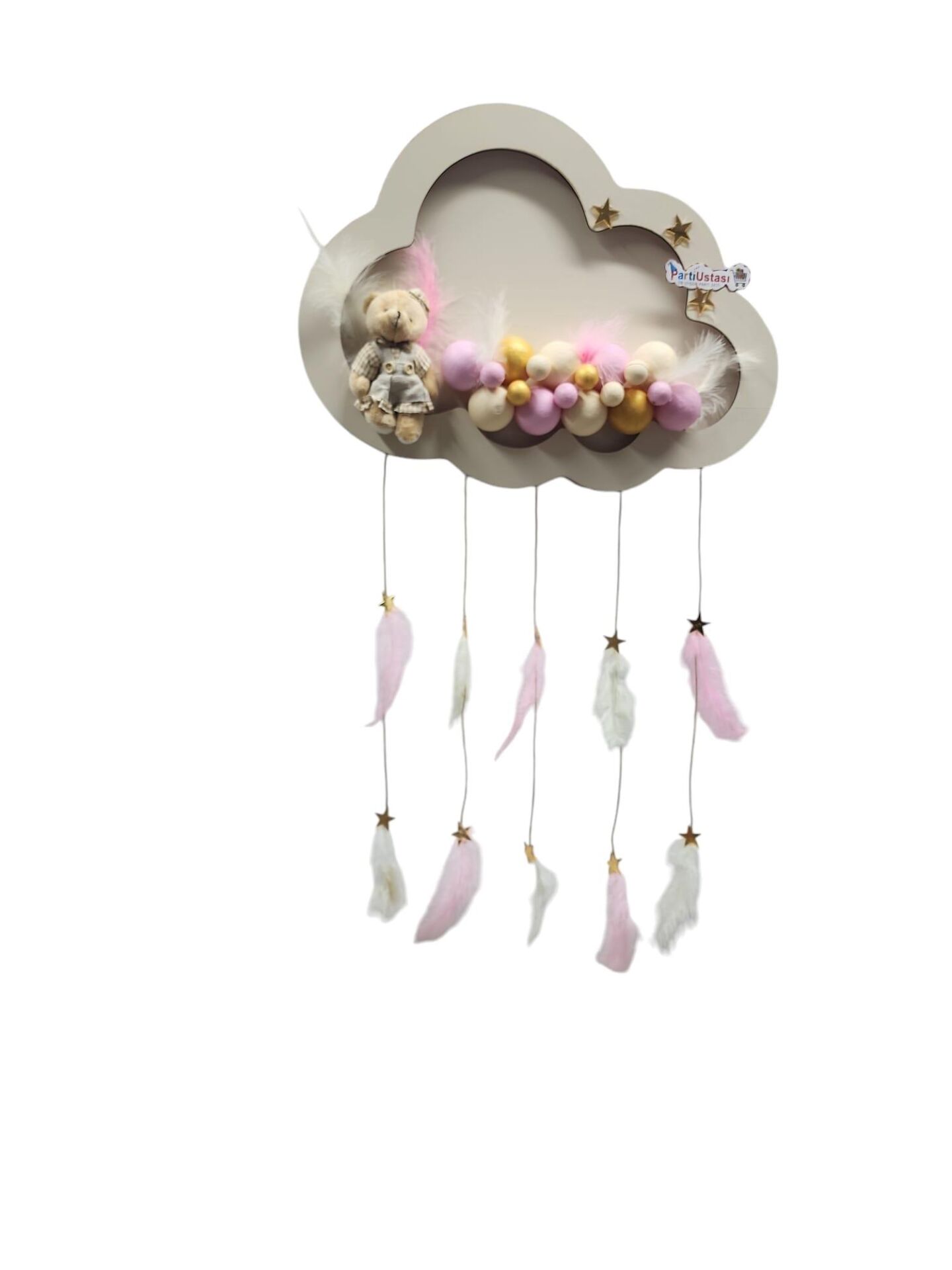 KAPI SÜS LEDLİ TOPLU KREM / PEMBE