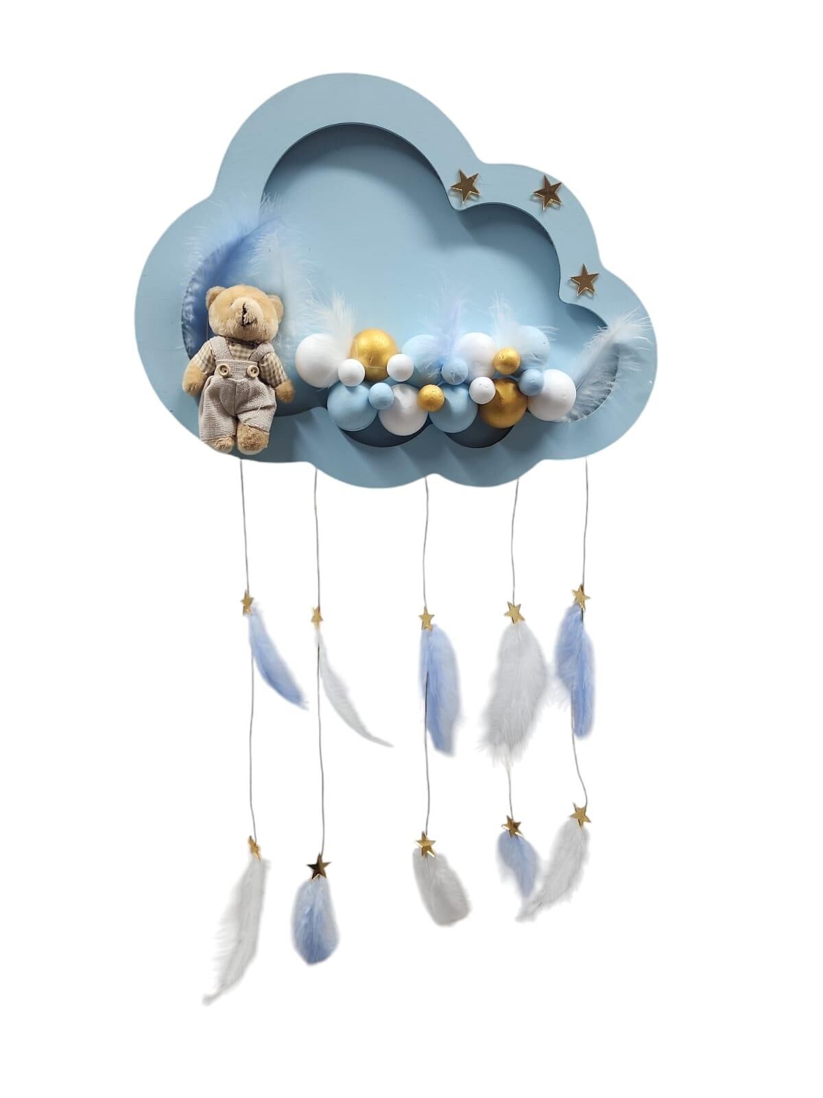 KAPI SÜS LEDLİ TOPLU MAVİ / ALTIN