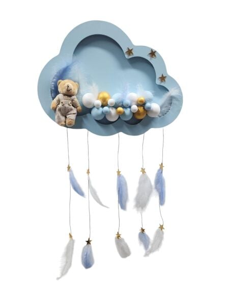 KAPI SÜS LEDLİ TOPLU MAVİ / ALTIN