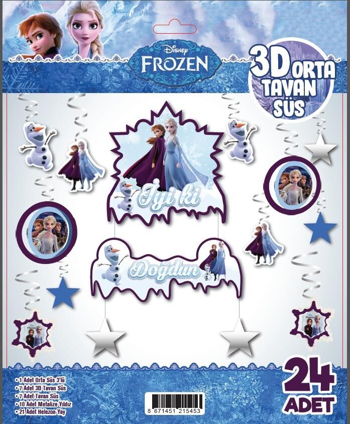 3D TAVAN SÜS 24 LÜ FROZEN