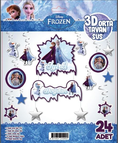 3D TAVAN SÜS 24 LÜ FROZEN