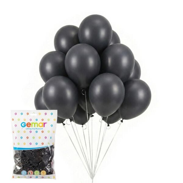 BALON PASTEL SİYAH 100 LÜ