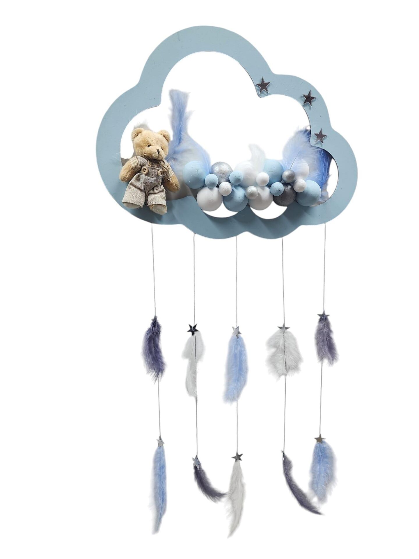 KAPI SÜS LEDLİ TOPLU MAVİ / GÜMÜŞ