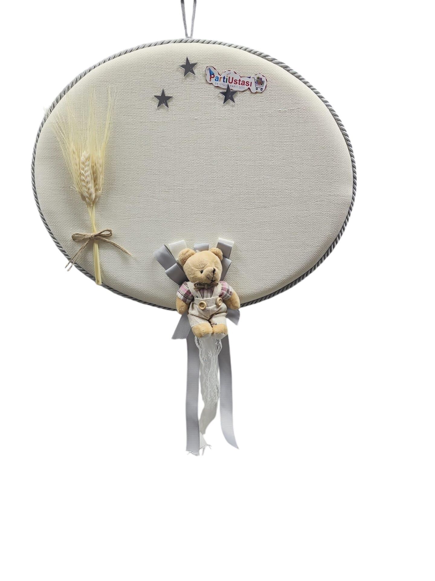 KAPI SÜS OVAL BAŞAKLI AYICIK GÜMÜŞ