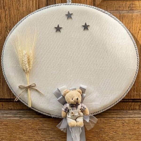 KAPI SÜS OVAL BAŞAKLI AYICIK GÜMÜŞ