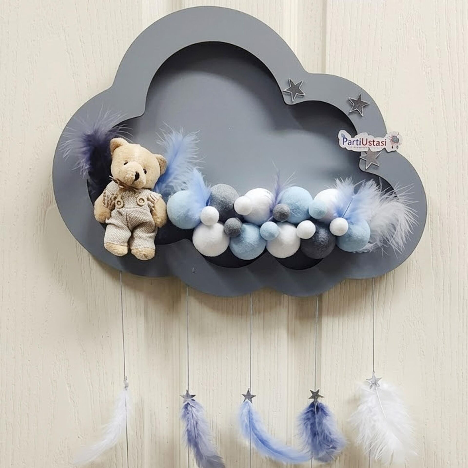 KAPI SÜS LEDLİ TOPLU GÜMÜŞ / MAVİ