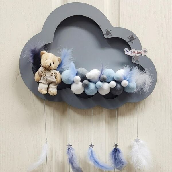 KAPI SÜS LEDLİ TOPLU GÜMÜŞ / MAVİ