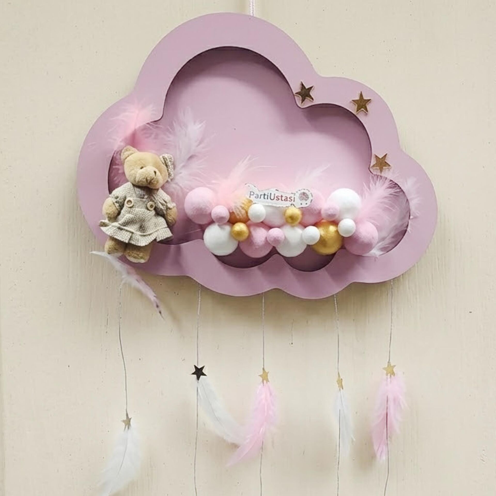 KAPI SÜS LEDLİ TOPLU PEMBE / ALTIN