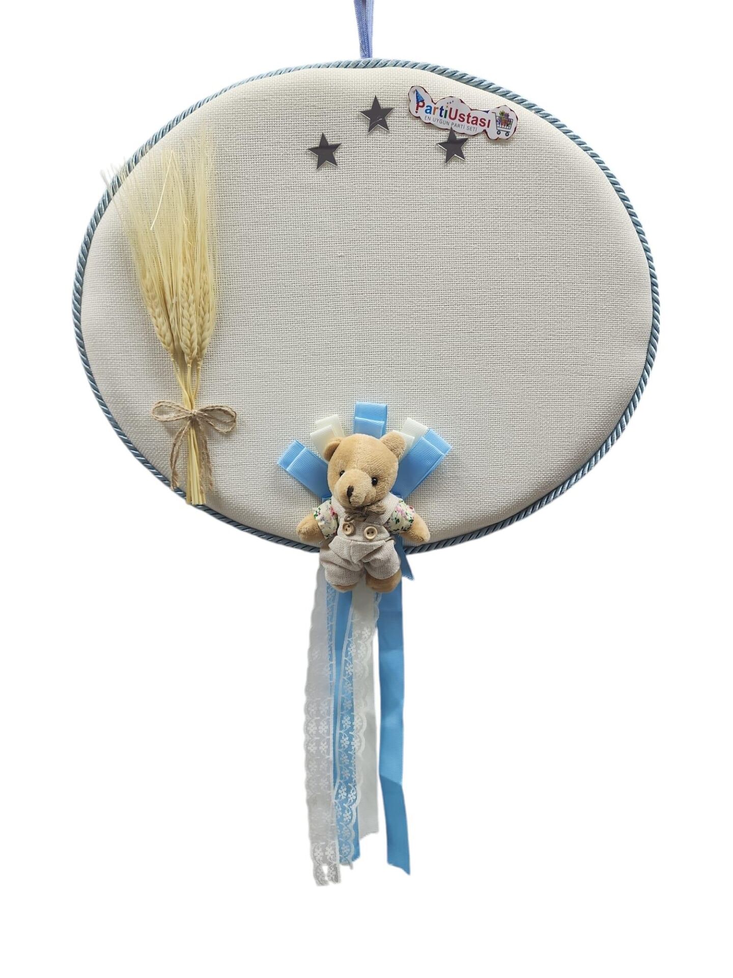 KAPI SÜS OVAL BAŞAKLI AYICIK MAVİ