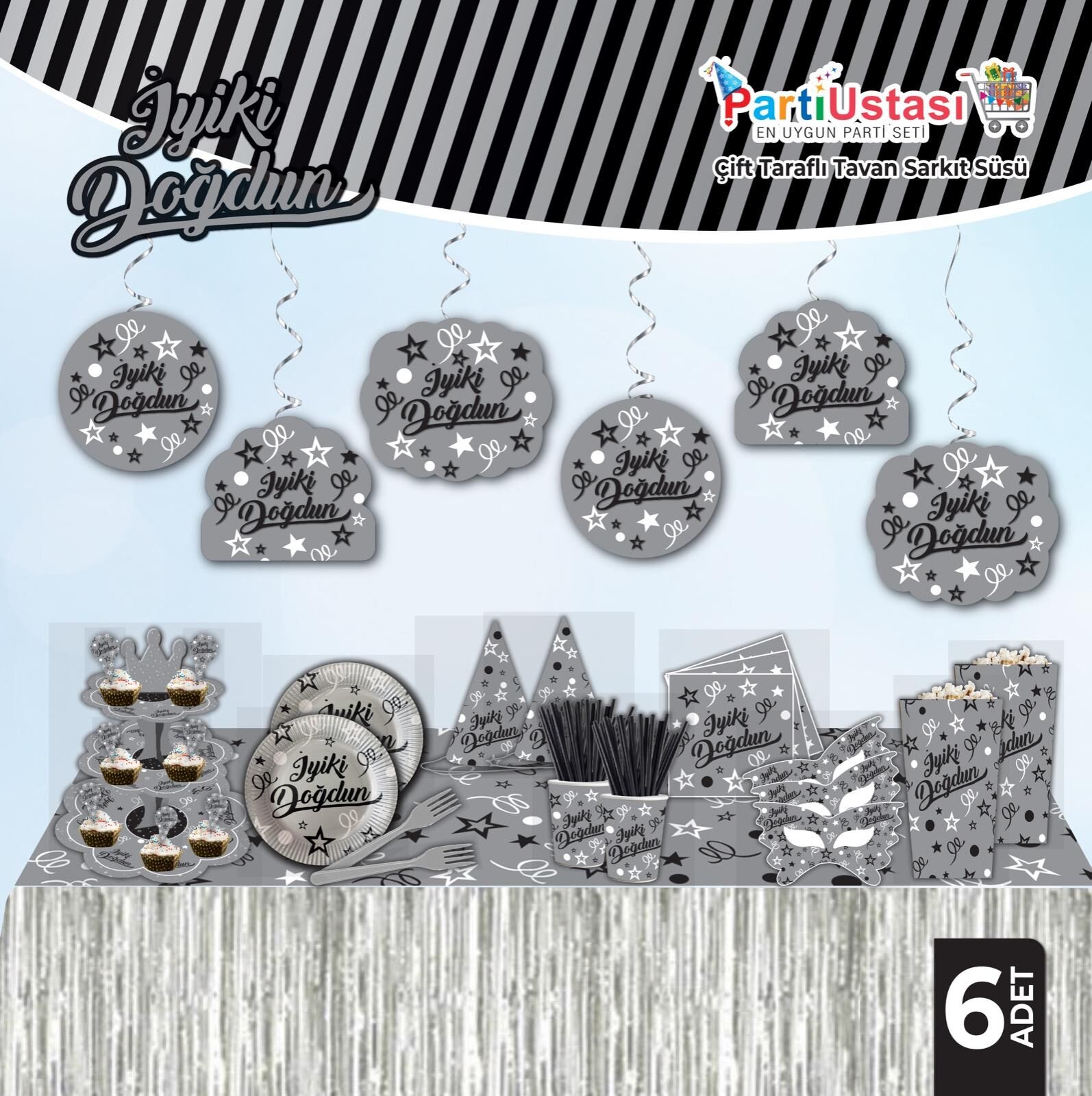 HELEZON İYİ Kİ DOĞDUN GÜMÜŞ 6 LI