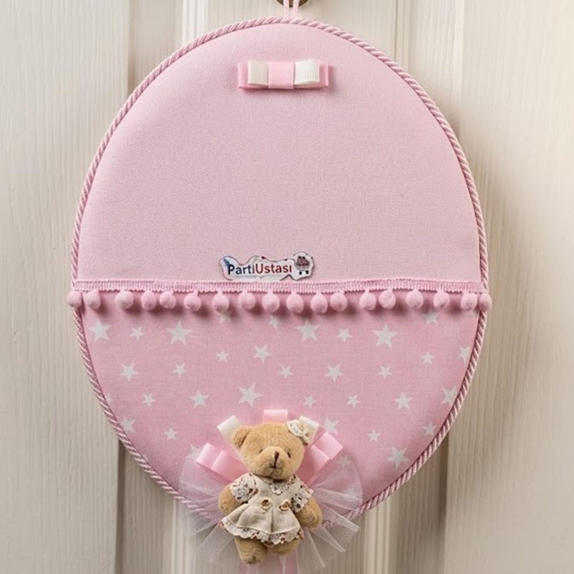 KAPI SÜS OVAL AYICIKLI PEMBE