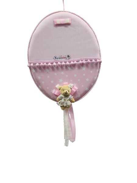 KAPI SÜS OVAL AYICIKLI PEMBE