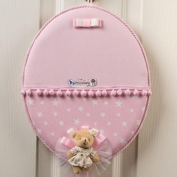 KAPI SÜS OVAL AYICIKLI PEMBE