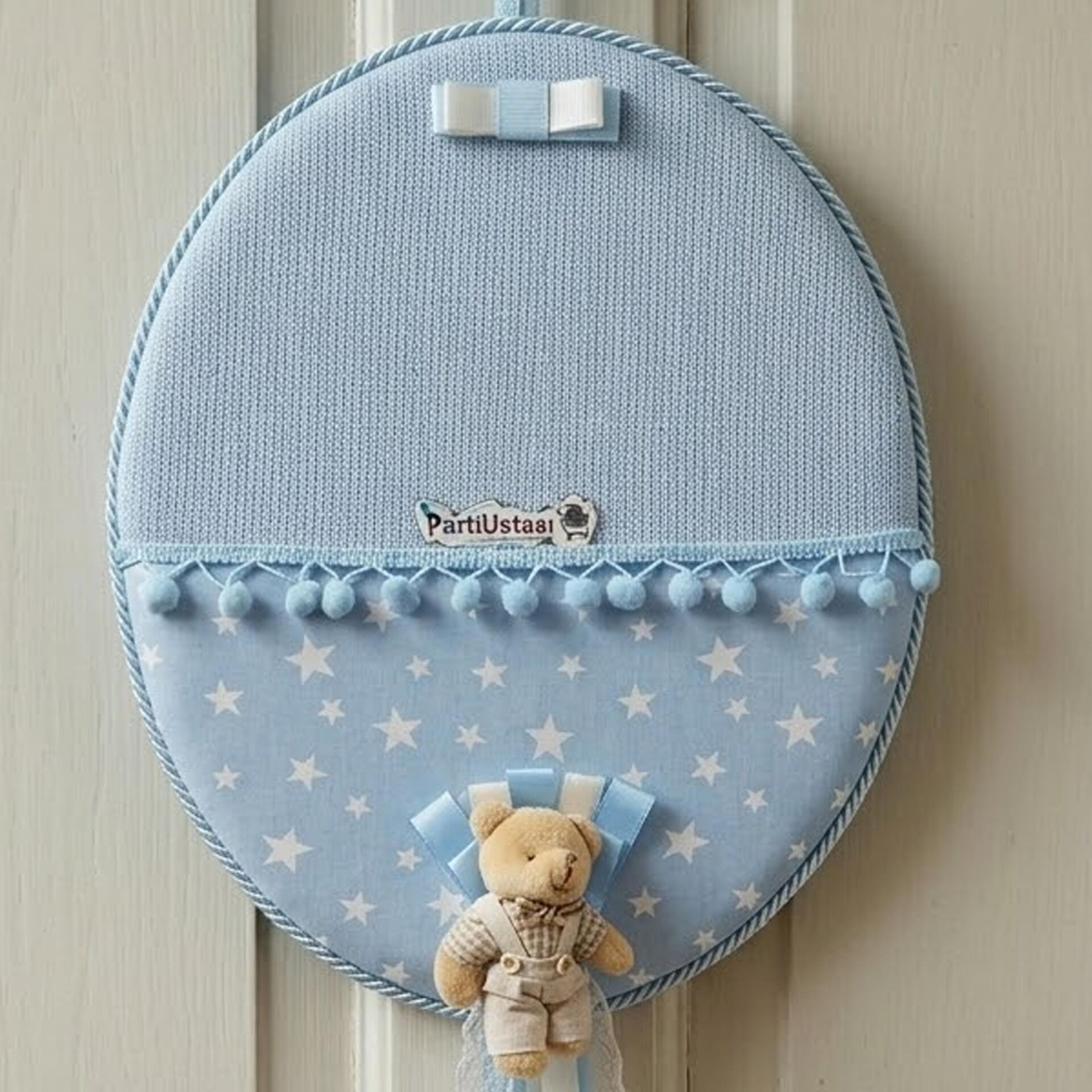 KAPI SÜS OVAL AYICIKLI MAVİ